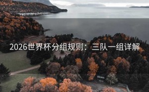 2026世界杯分组规则：三队一组详解